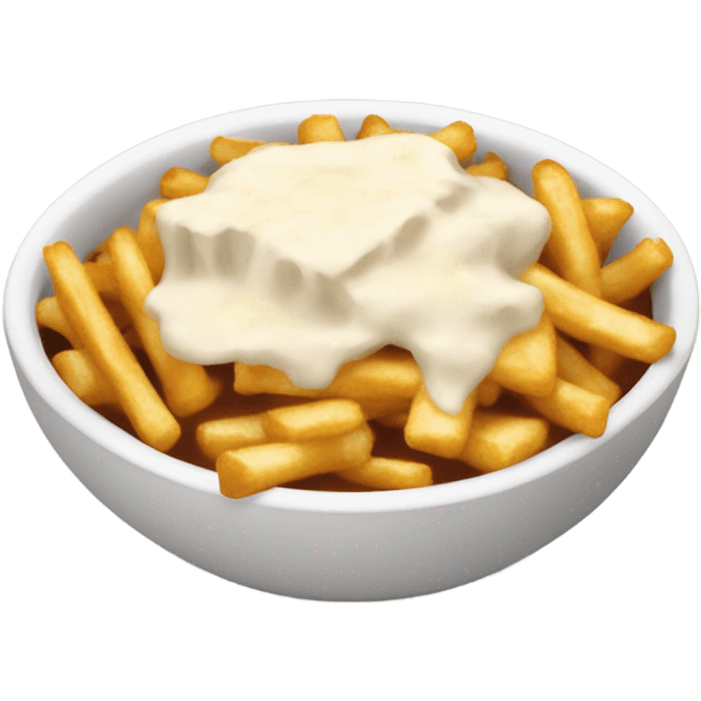 A bowl of poutine  emoji