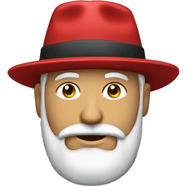 HOMBRE CON BARBA Y GORRA ROJA emoji