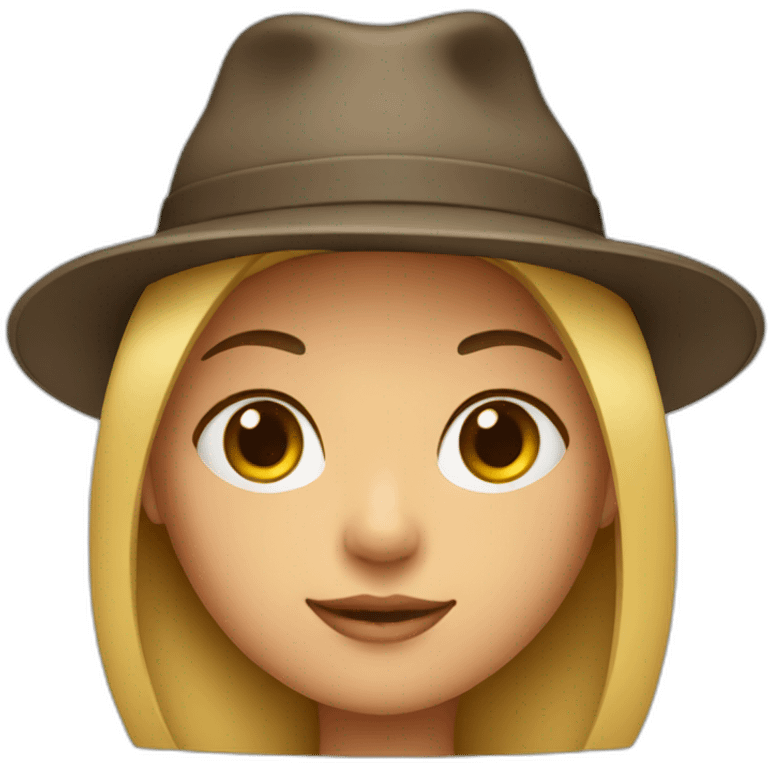 A girl with a hat emoji