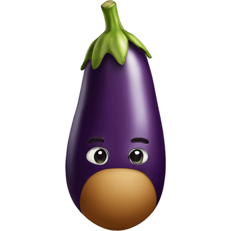 eggplant next to a ruller “1cm” emoji