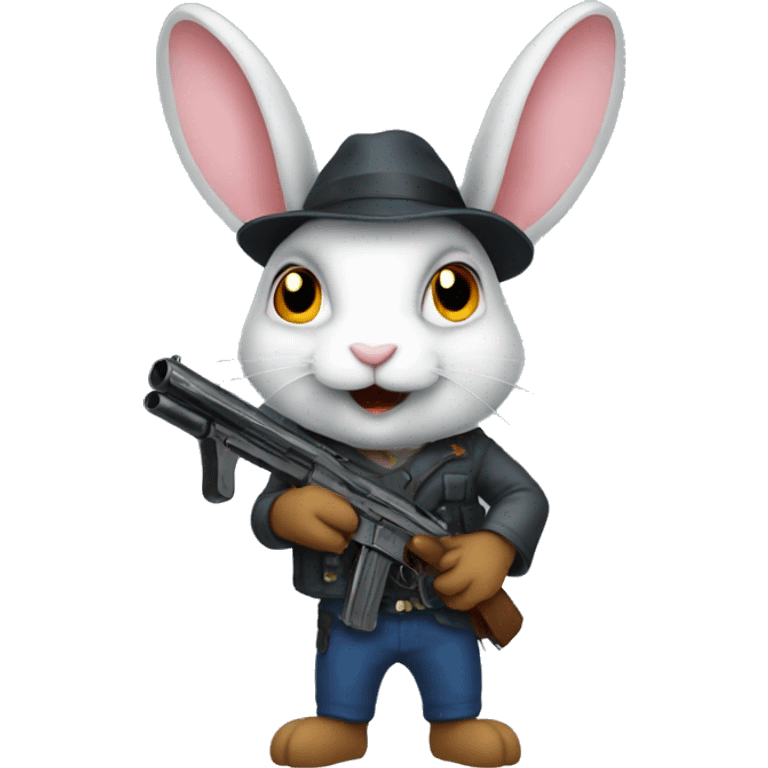 Rabbit with gun emoji