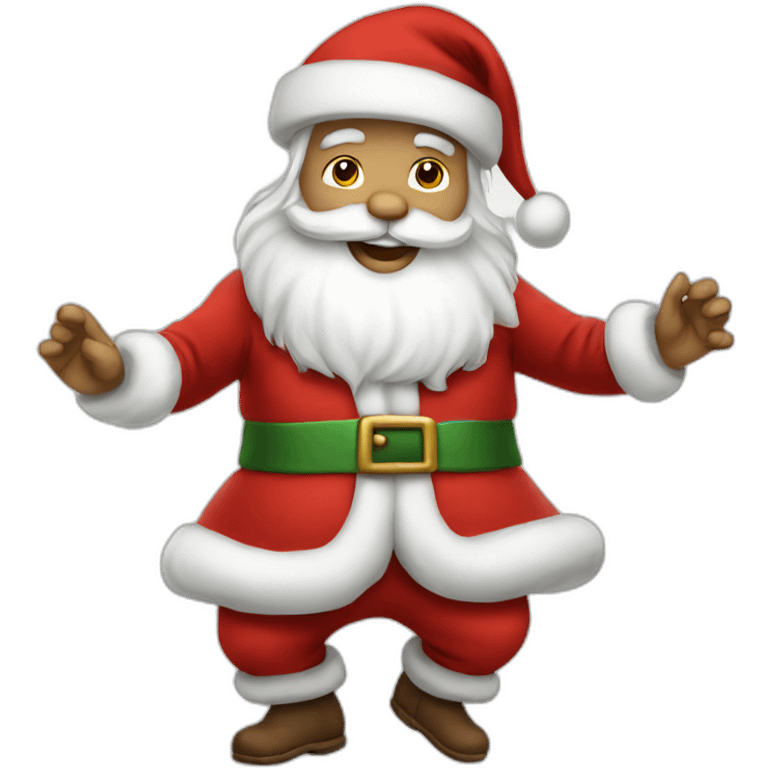 dancing-white-skin-santa emoji