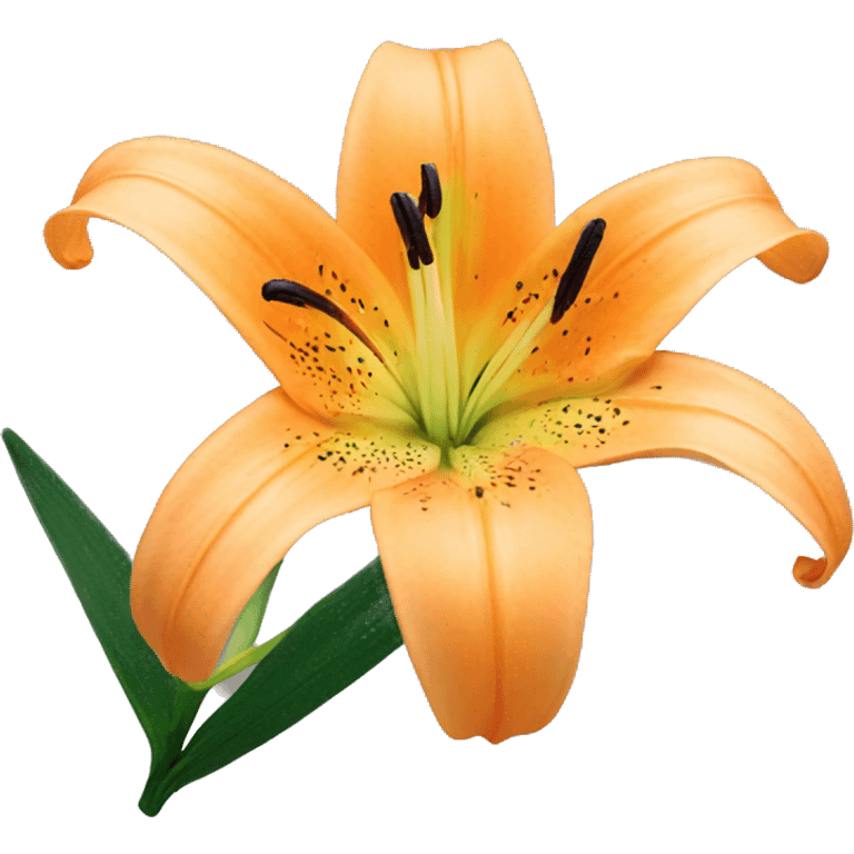 Pale orange lilium emoji