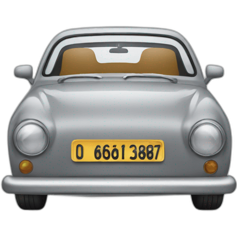 Vehicle registration plate emoji