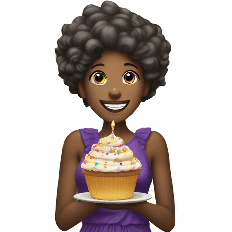 Black girl birthday emoji