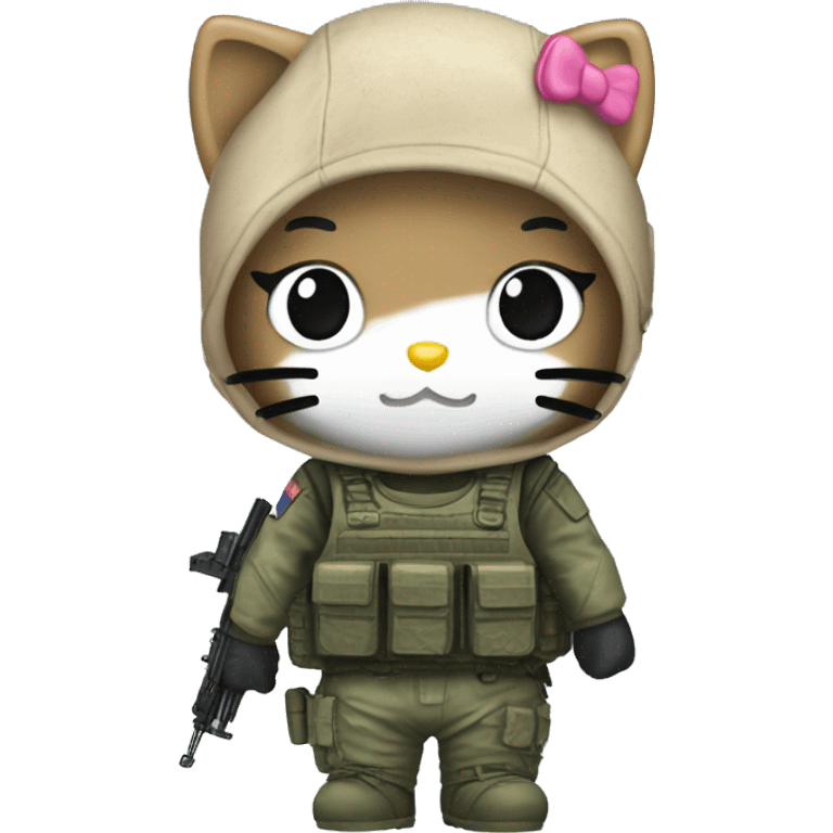 Hello Kitty con traje de cal of duty  emoji