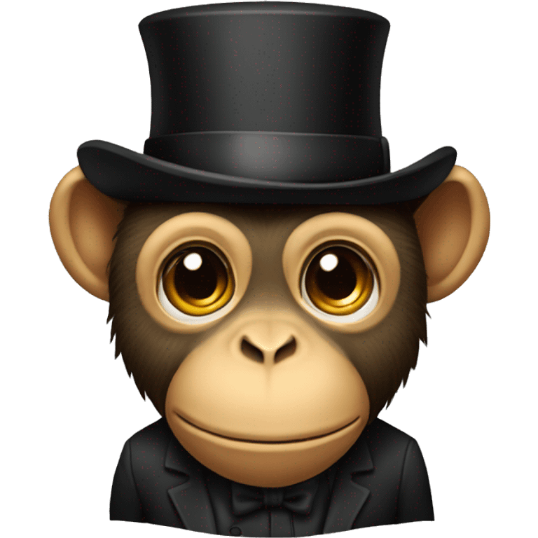 monkey with tophat emoji