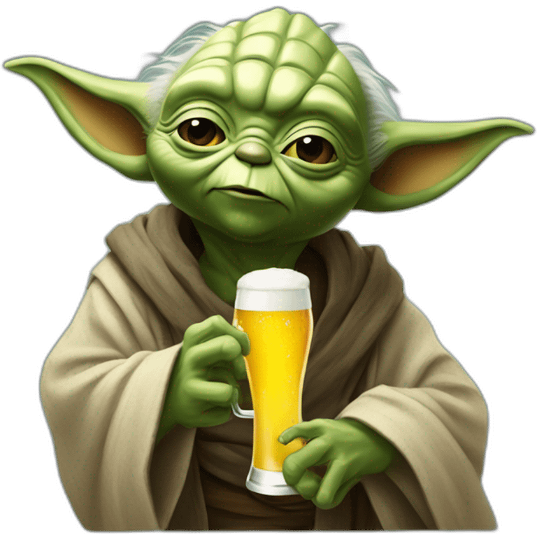 yoda tomando cerveza emoji