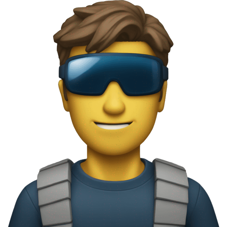 X Men Cyclops Wearing Visor Sunglasses  emoji