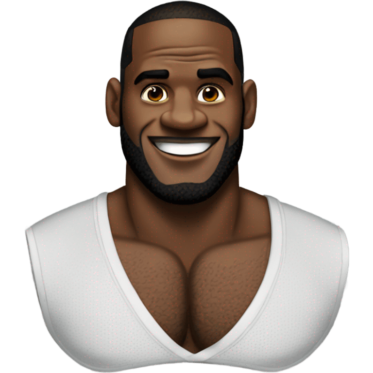 lebron james wearing a bra emoji