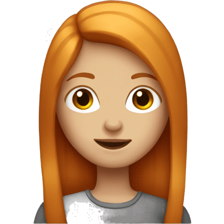 Ginger girl with straight hair emoji