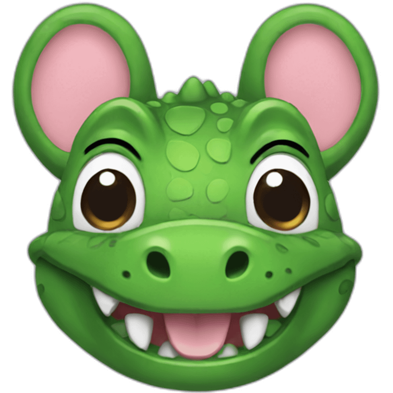 alligator with bunny face and bunny ears emoji