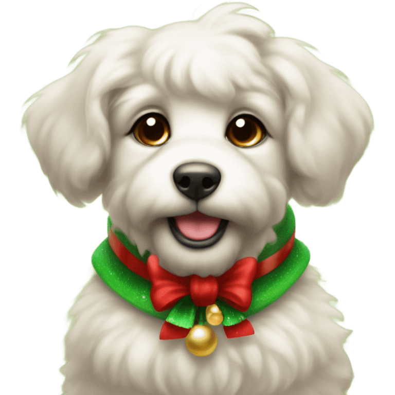 Christmas puppy emoji