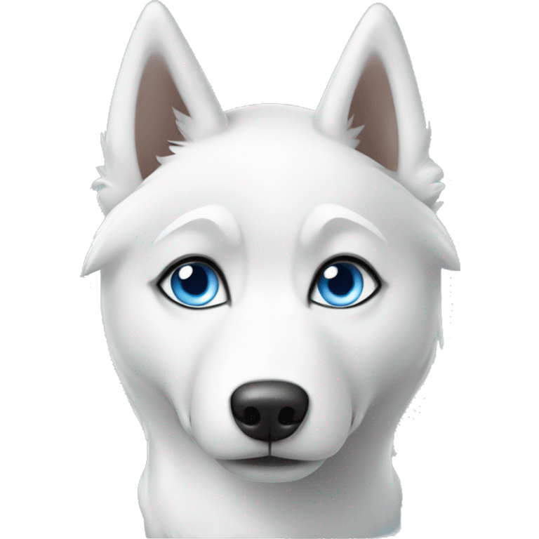 Sassy White female husky with blue eyes  emoji