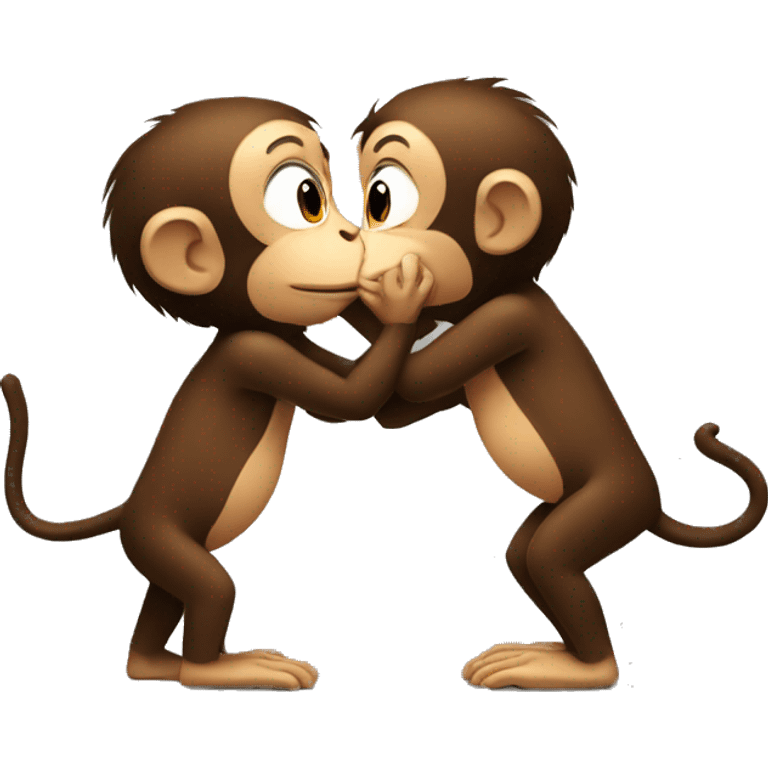 Monkey kiss emoji