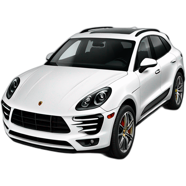 Porsche macan white turbo emoji