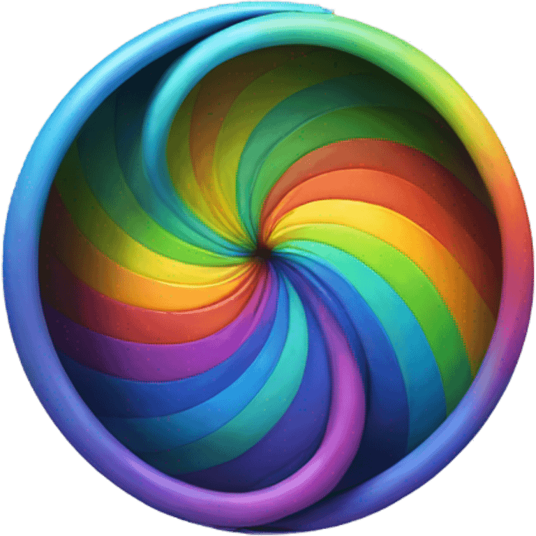 RAINBOW swirl LIKE PORTAL with dark inside emoji