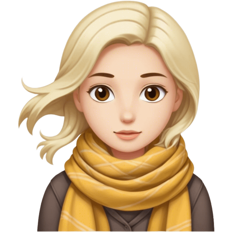 Girl wearing scarf emoji