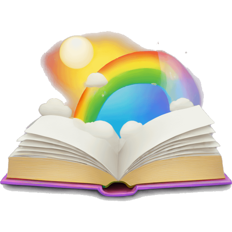 Open book with rainbow emoji