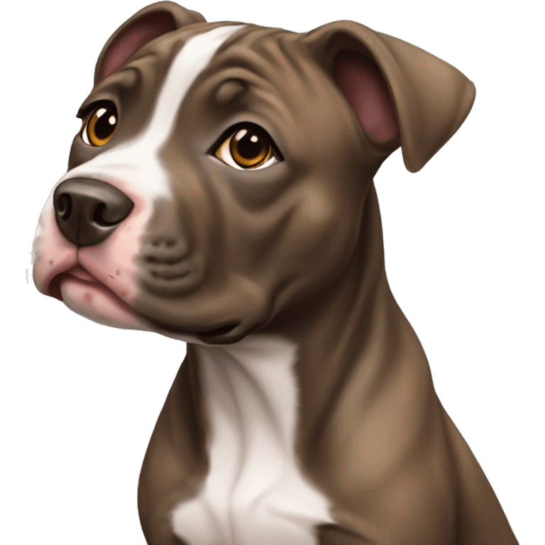 Brindle pit bull puppy emoji