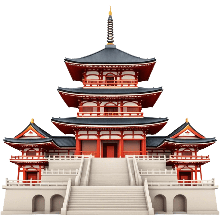 Cinematic Realistic Senso-ji Temple Landmark Emoji, depicted with the historic Tokyo temple rendered with intricate architectural detail and dynamic, cultural lighting. emoji