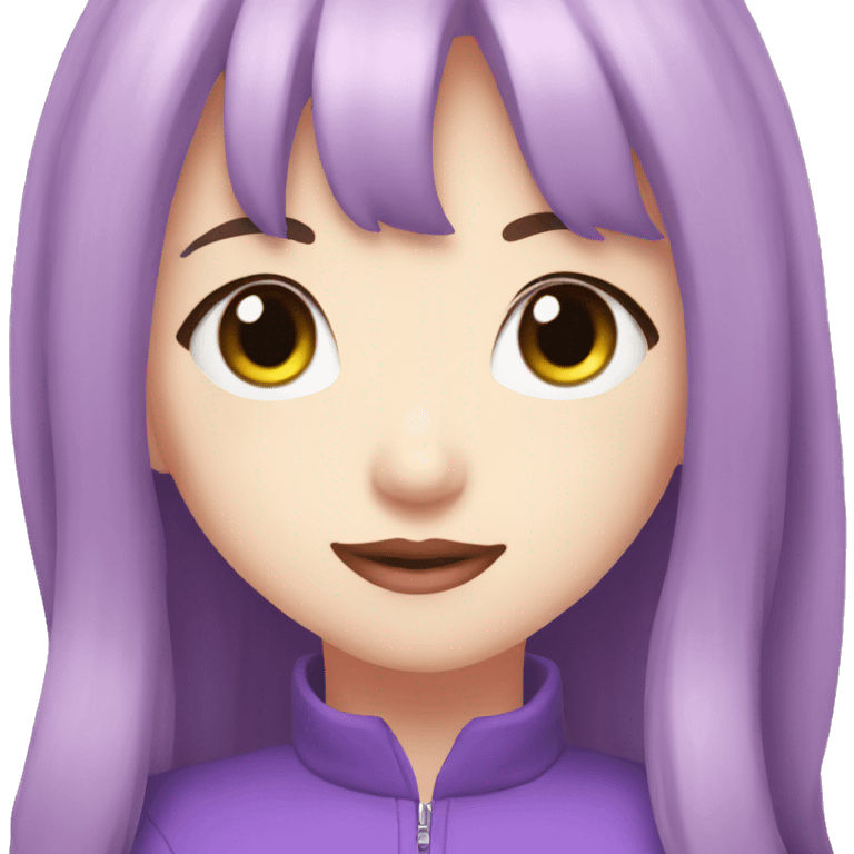 Chuu from loona but purple emoji