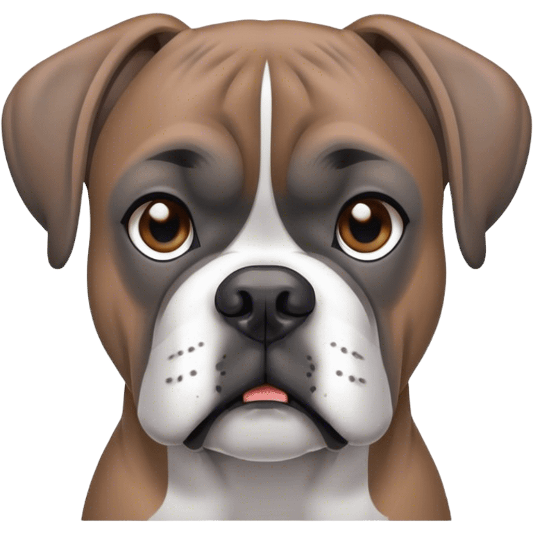 Grey boxer dog emoji