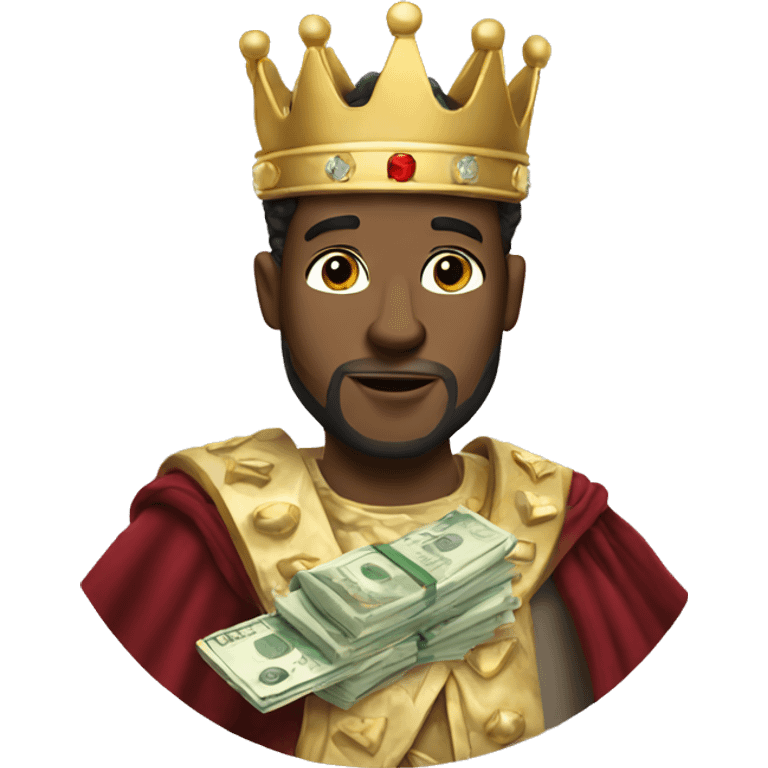 white male king with money  emoji