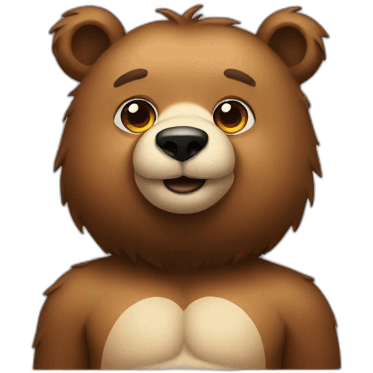 Bear looking sexy emoji