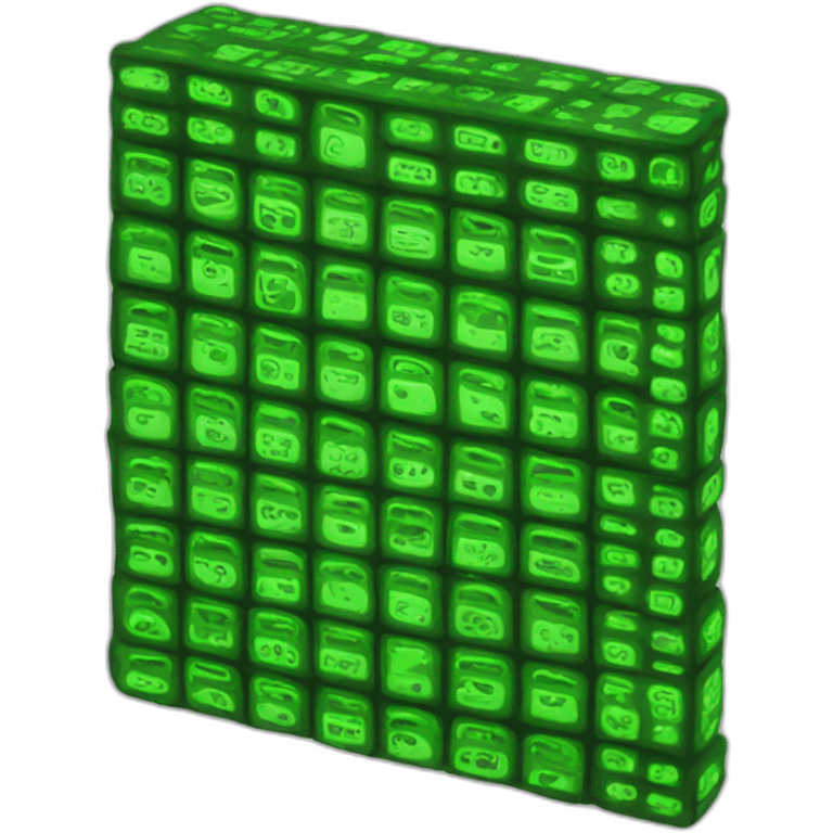 matrix green code emoji