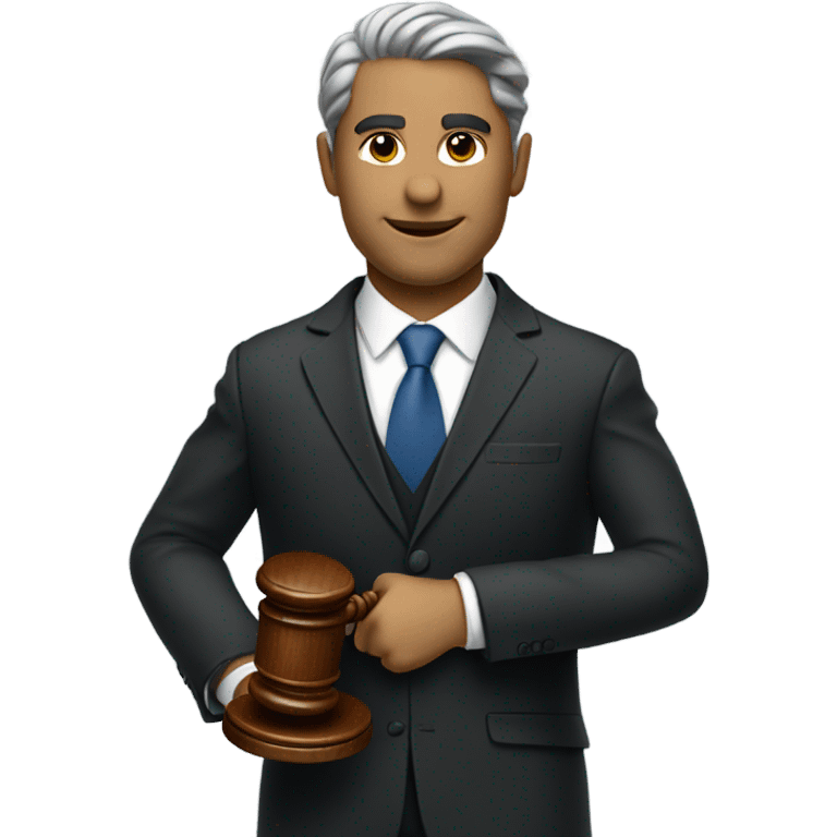 Lawyer with a gavel emoji