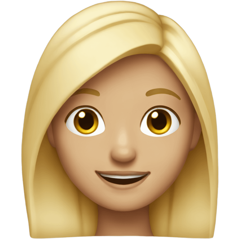 smiling girl with blonde hair emoji