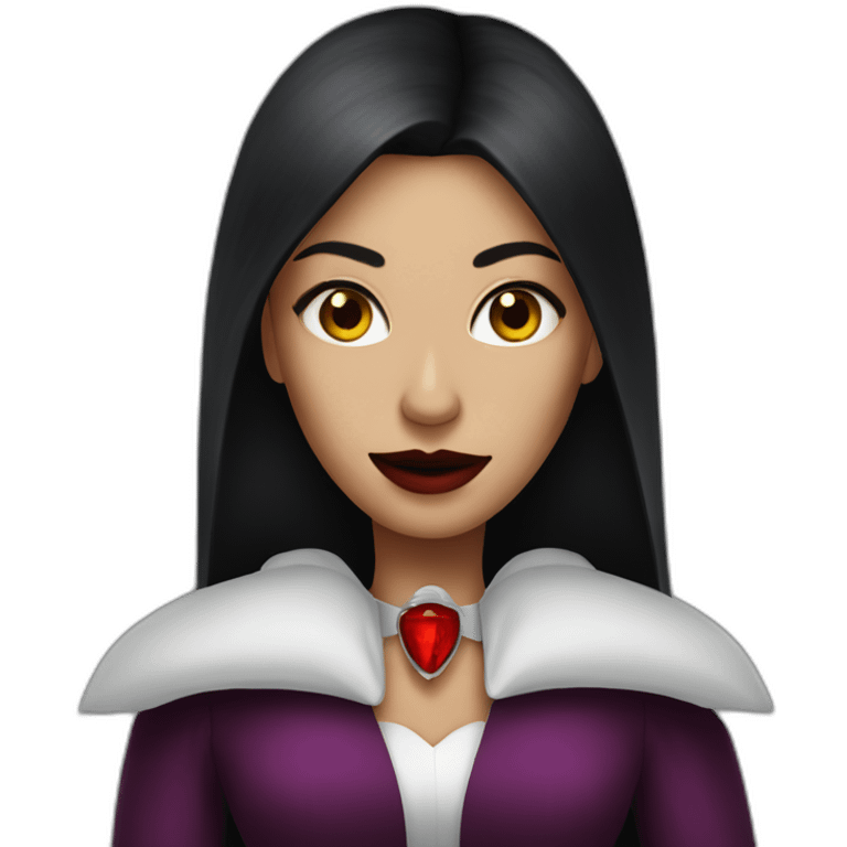 Women with Dracula haloween costume emoji