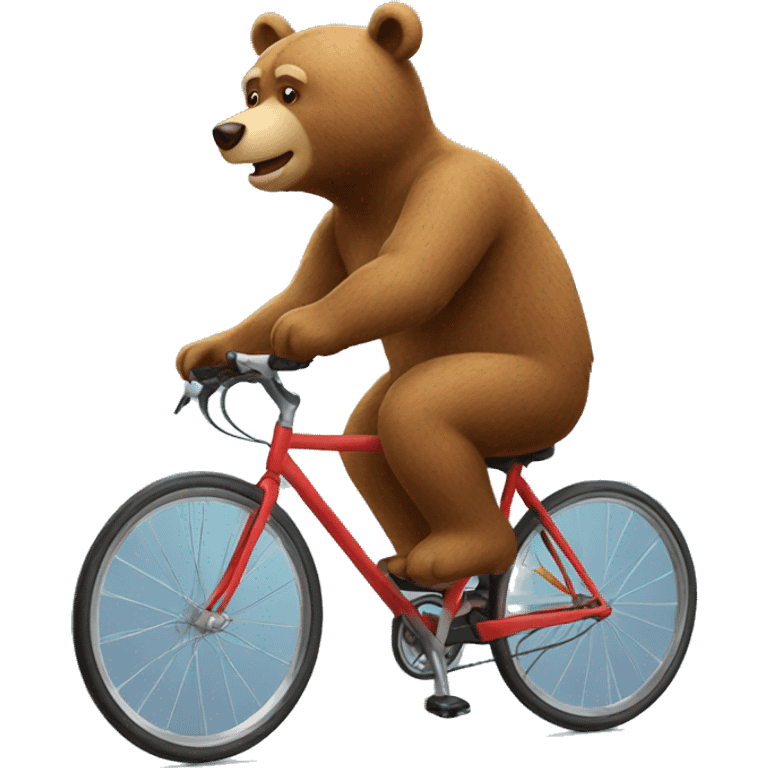 an emoji bear cycling emoji