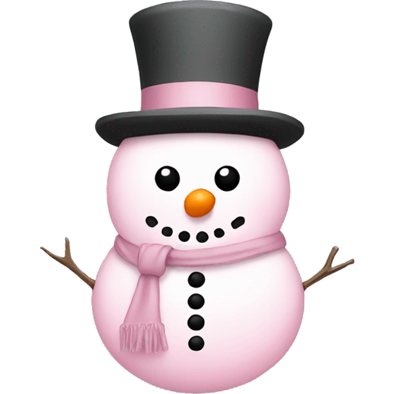 Light Pink snowman emoji