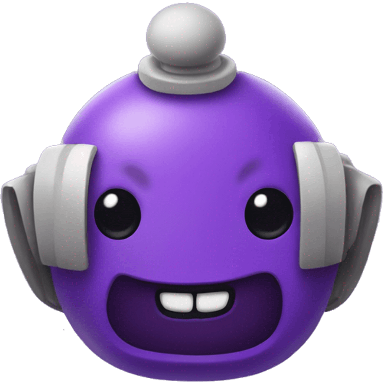 purple friendly martian with pompom ears emoji