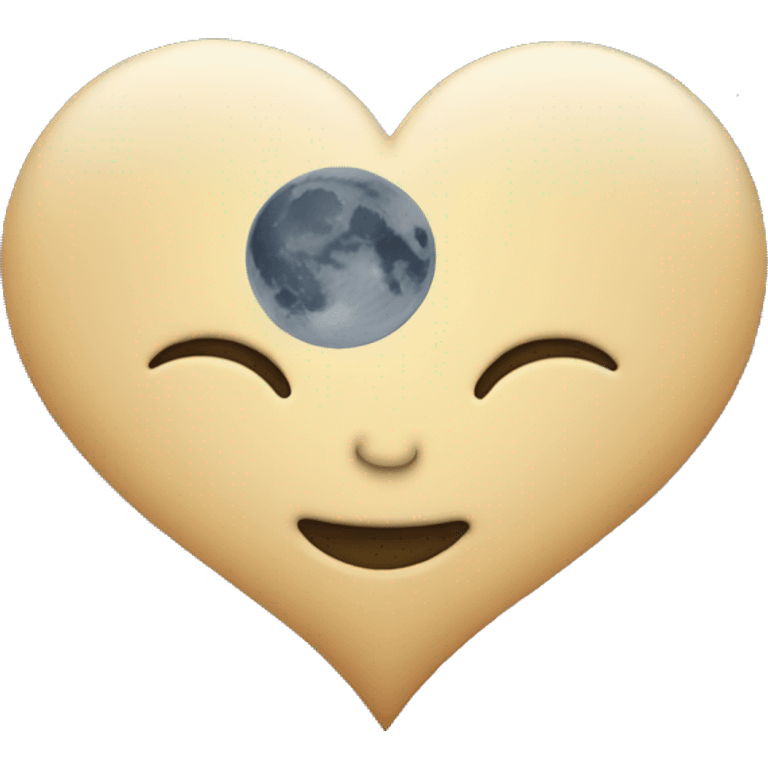 moon in a heart shape emoji