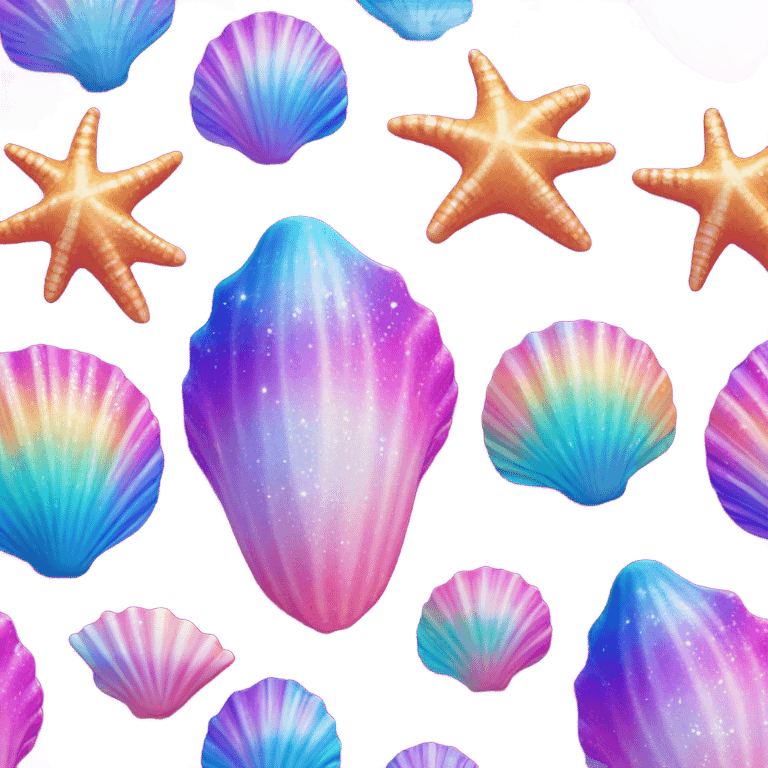 Lisa Frank seashell emoji