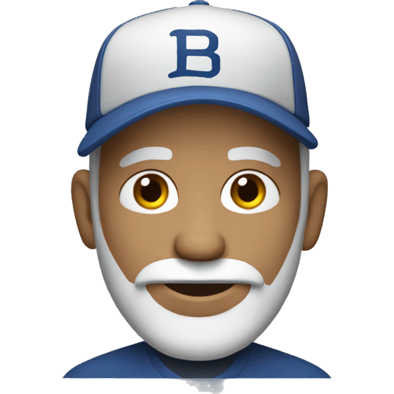 Grey bearded man with bald head and baseball cap emoji