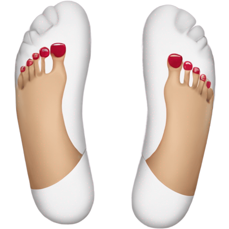 ties with french pedicure  emoji