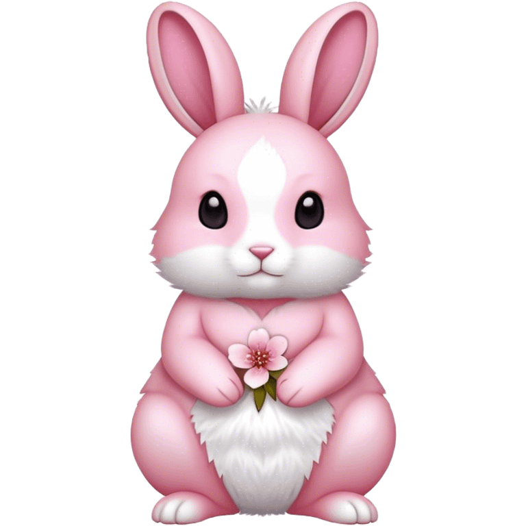 cherry blossom rabbit body emoji