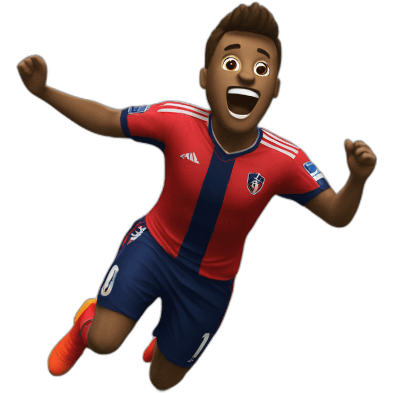 Osasuna football player celebrating a goal emoji