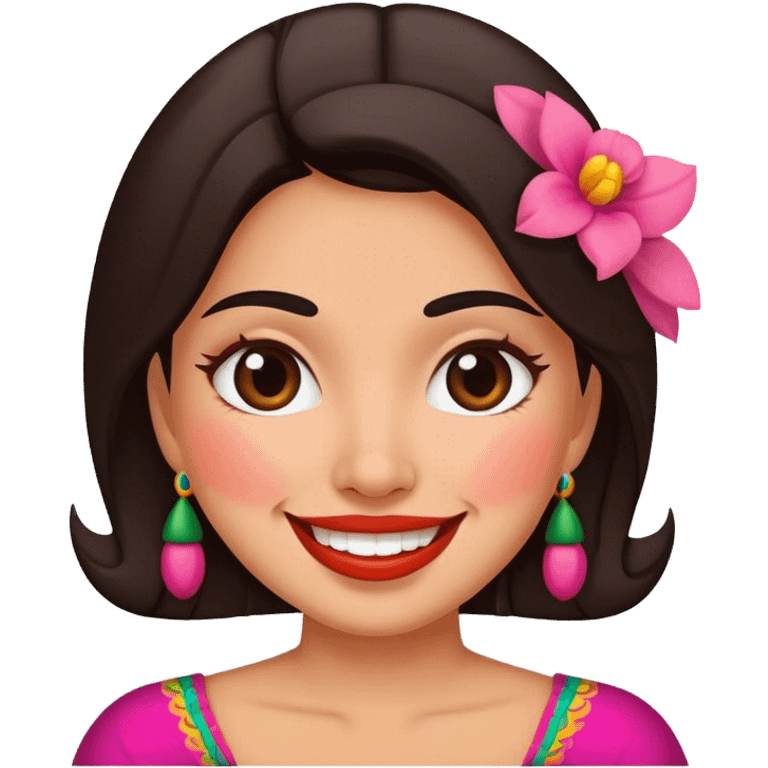 Mexican Woman blushing emoji emoji