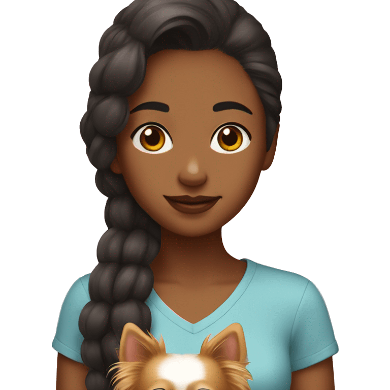 The girl with the pomeranian emoji