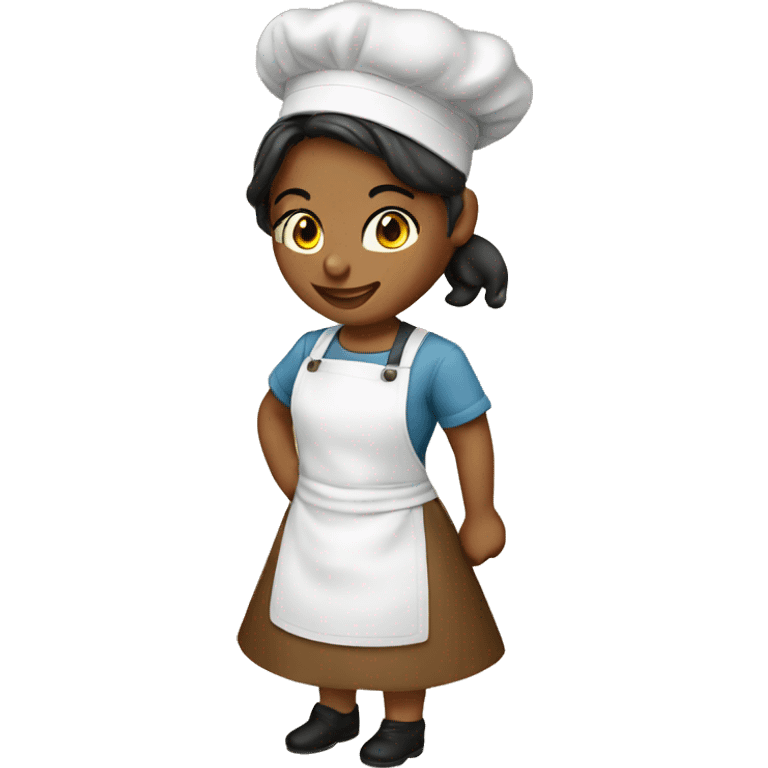 Baking girl apron emoji