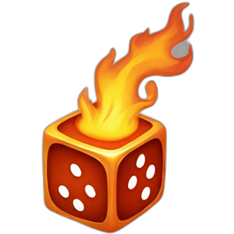 dice in flames emoji