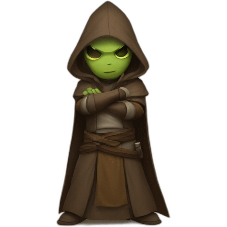 hooded jedi folding arms in world of warcraft emoji