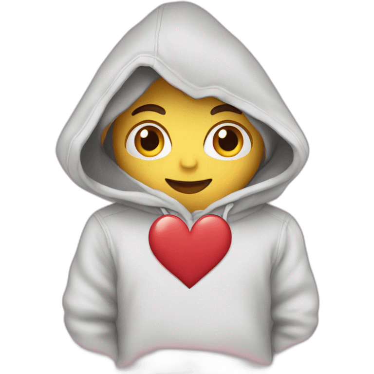 heart with hoodie emoji