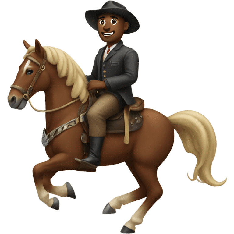 Man on a horse with two horn  emoji