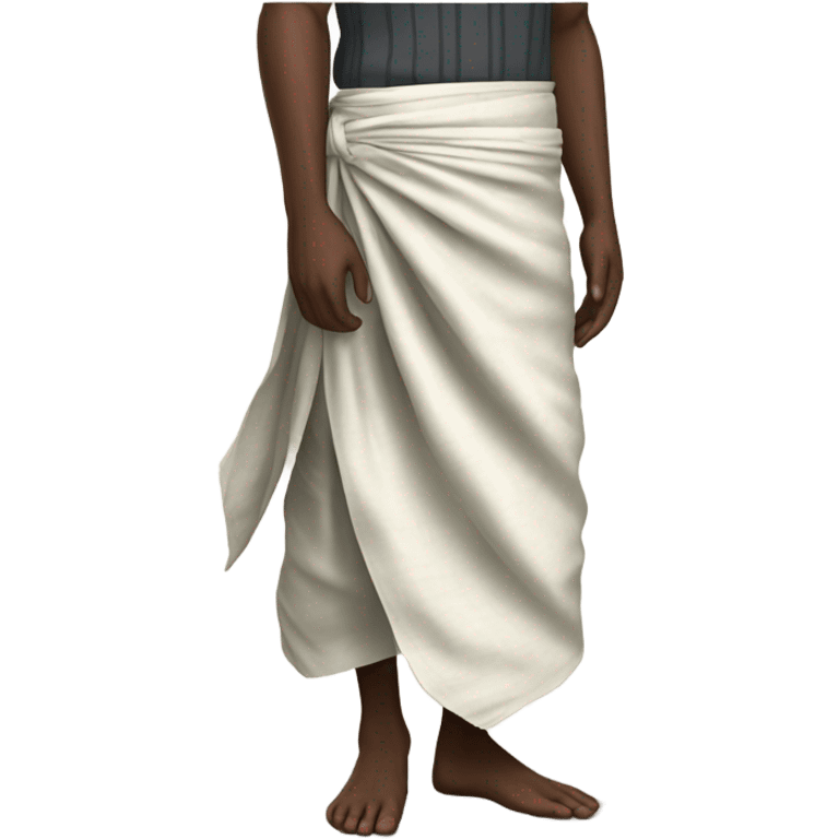 traditional lungi, displayed as if being worn, tied at the waist, with realistic folds and drapes emoji